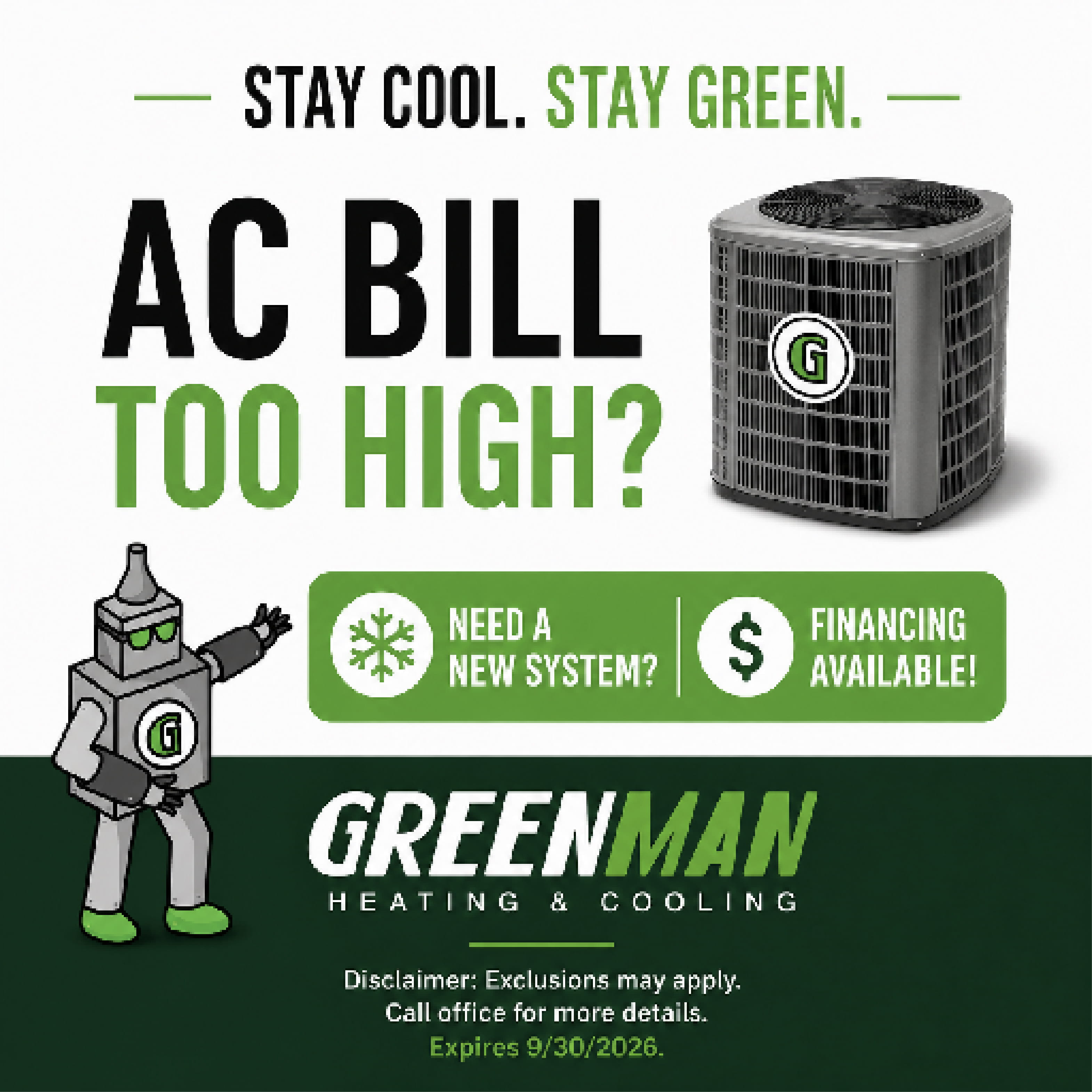 Green Man Inc. Coupon Offer